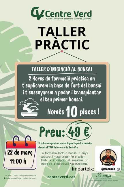 TALLER D'INICIACIÓ AL BONSAI
